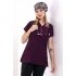 Bflex Unisex Likralı Yarasa Kol Tek Üst - 6409 Mürdüm