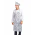 Desenli Askılı Önlük - 2501 Beyaz Merdane