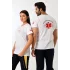 Paramedik Yuvarlak Yaka Penye Kısa Kol Tshirt - Beyaz