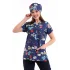 Yarasa Kol Dijital Unisex Desenli Üst - 6525 Lacivert Stetoskop