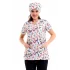 Yarasa Kol Dijital Unisex Desenli Üst - 6527 Beyaz Kelebek
