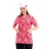 Zarf Yaka Desenli Üst - 3706 Doctor Ayıcık Pembe