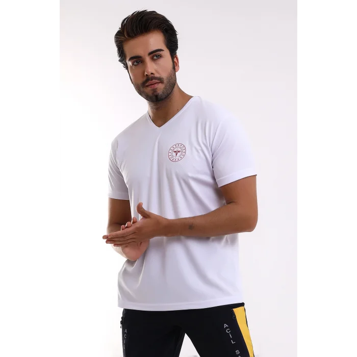 112 Dry Touch Unisex Kısa Kol Tshirt - Beyaz