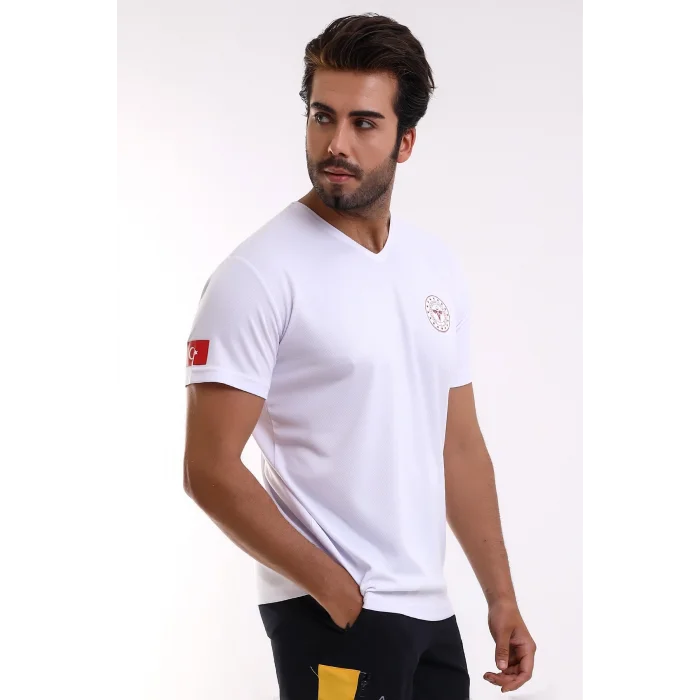 112 Dry Touch Unisex Kısa Kol Tshirt - Beyaz