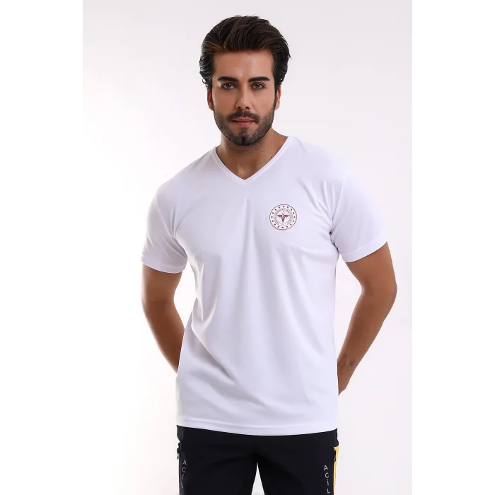 112 Dry Touch Unisex Kısa Kol Tshirt - Beyaz