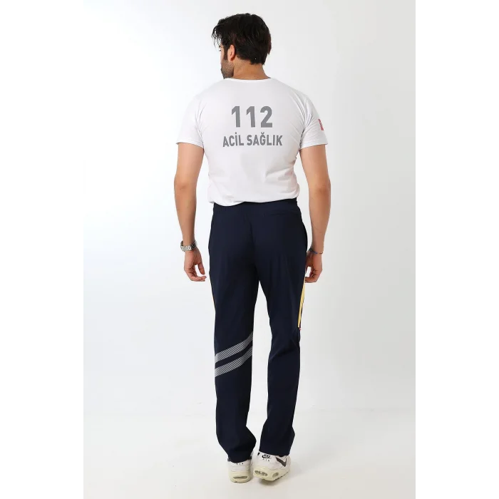 112 Unisex Likralı Yazlık Pantolon - Lacivert
