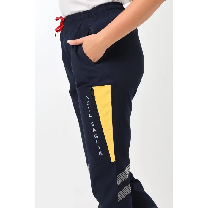 112 Unisex Likralı Yazlık Pantolon - Lacivert