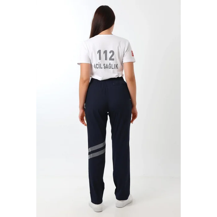 112 Unisex Likralı Yazlık Pantolon - Lacivert