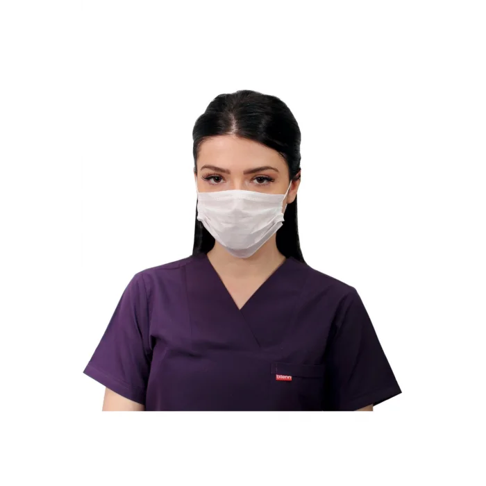 İNCE LASTİKLİ CERRAHİ MASKE 50 Lİ - BEYAZ - STANDART