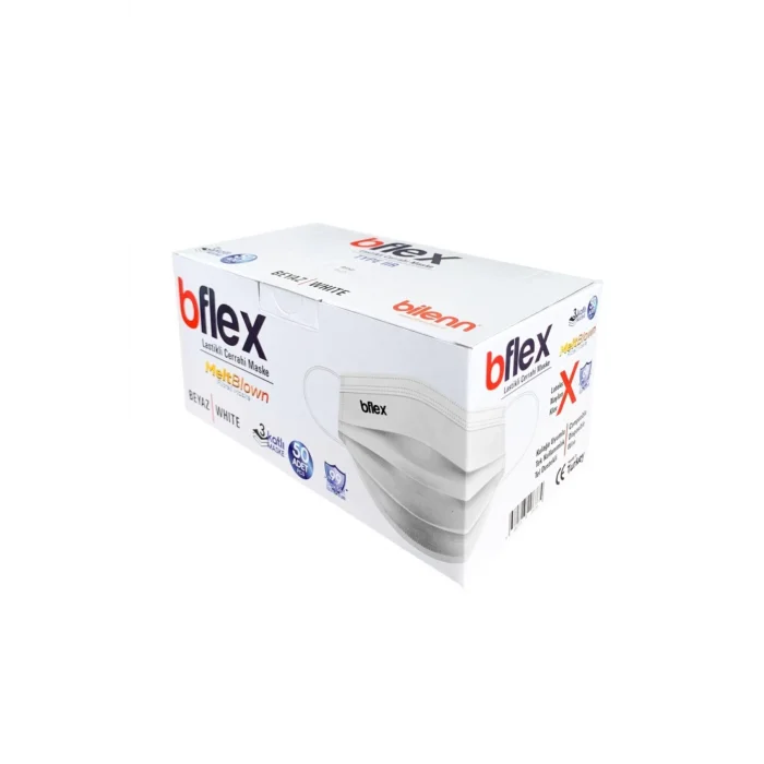 İNCE LASTİKLİ CERRAHİ MASKE 50 Lİ - BEYAZ - STANDART