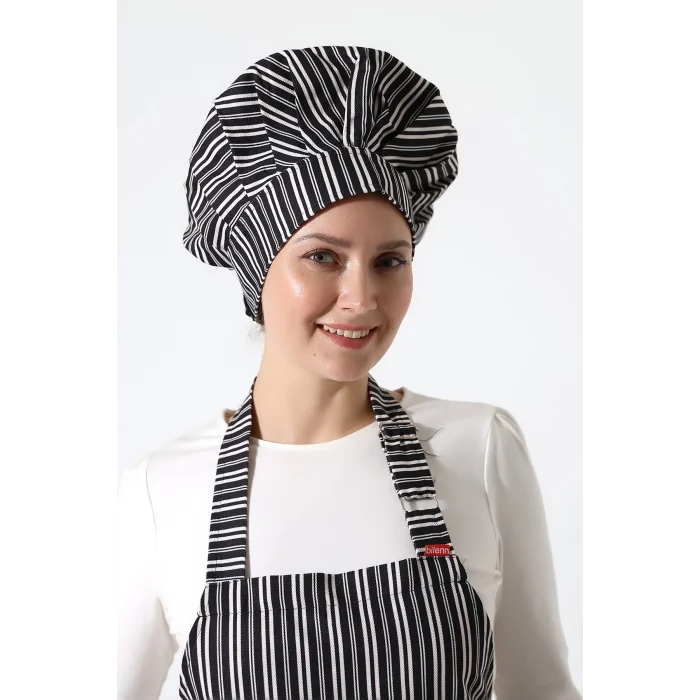 Mantar Kep - 3004 Beyaz Çizgi