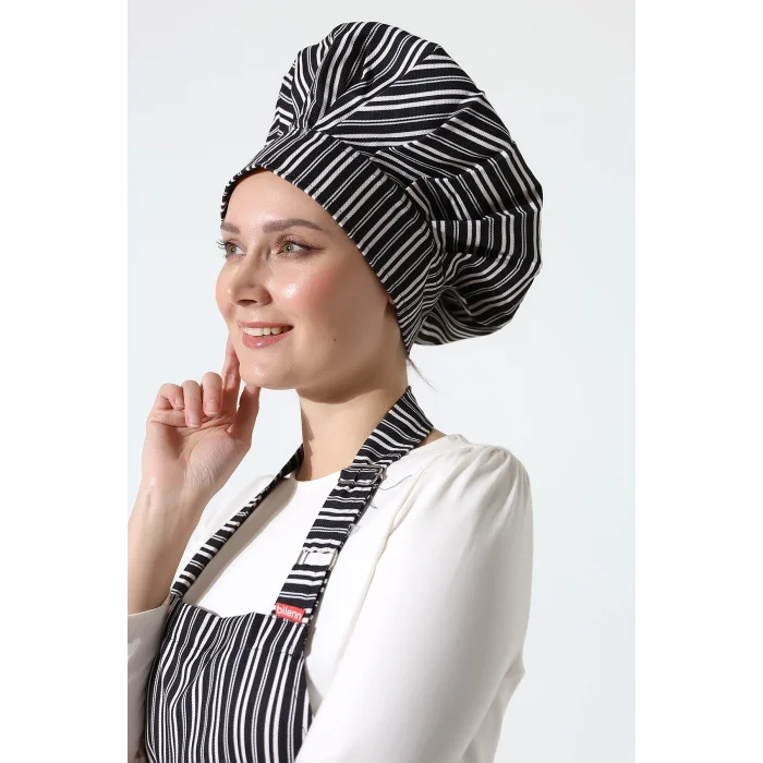 Mantar Kep - 3004 Beyaz Çizgi