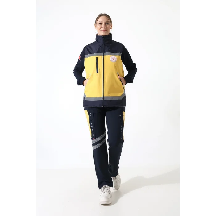 Acil Sağlık Unisex Kışlık Yelek - Sarı