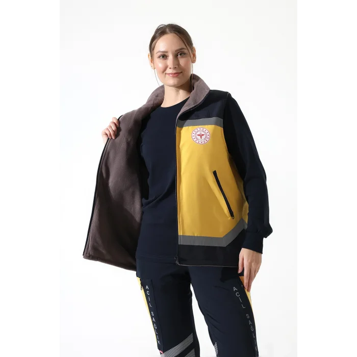 Acil Sağlık Unisex Kışlık Yelek - Sarı