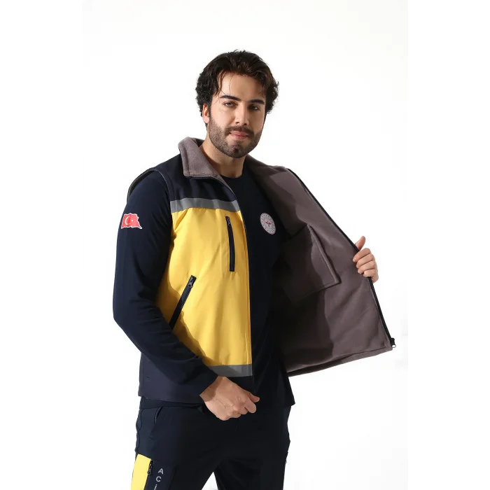 Acil Sağlık Unisex Kışlık Yelek - Sarı