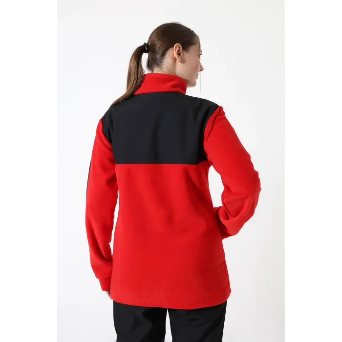 Soft Shell Robalı Unisex Polar Mont - Kırmızı Siyah