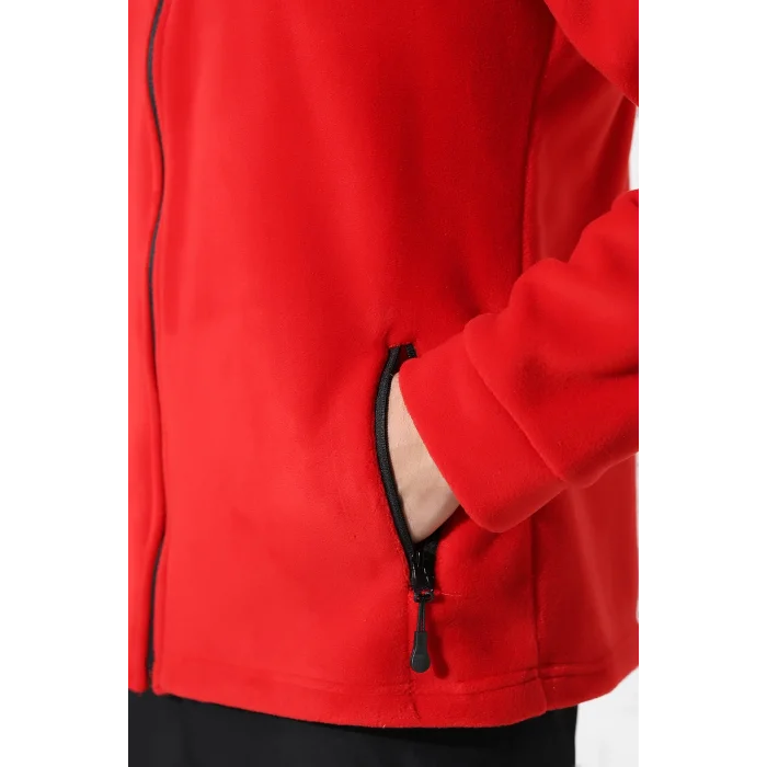 Soft Shell Robalı Unisex Polar Mont - Kırmızı Siyah