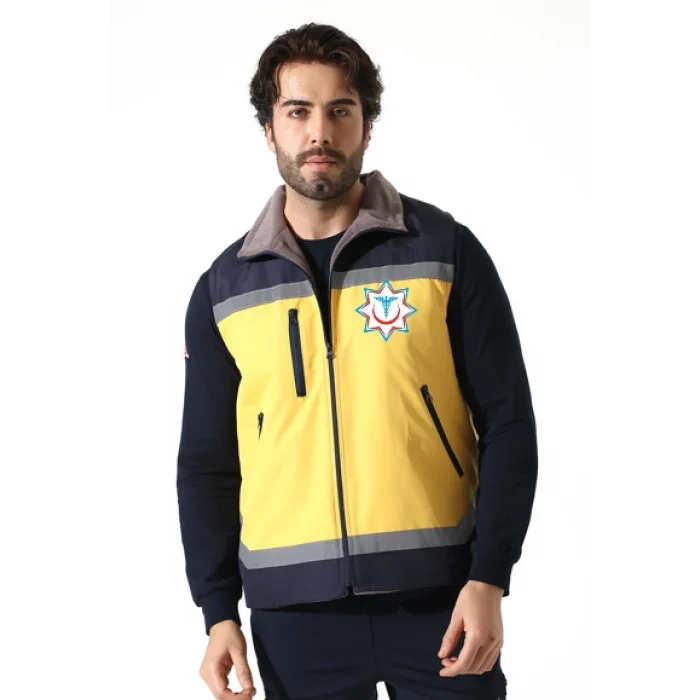 Təcili Yardım UNİSEX Kışlık REFLEKTÖRLÜ Yelek - Sarı