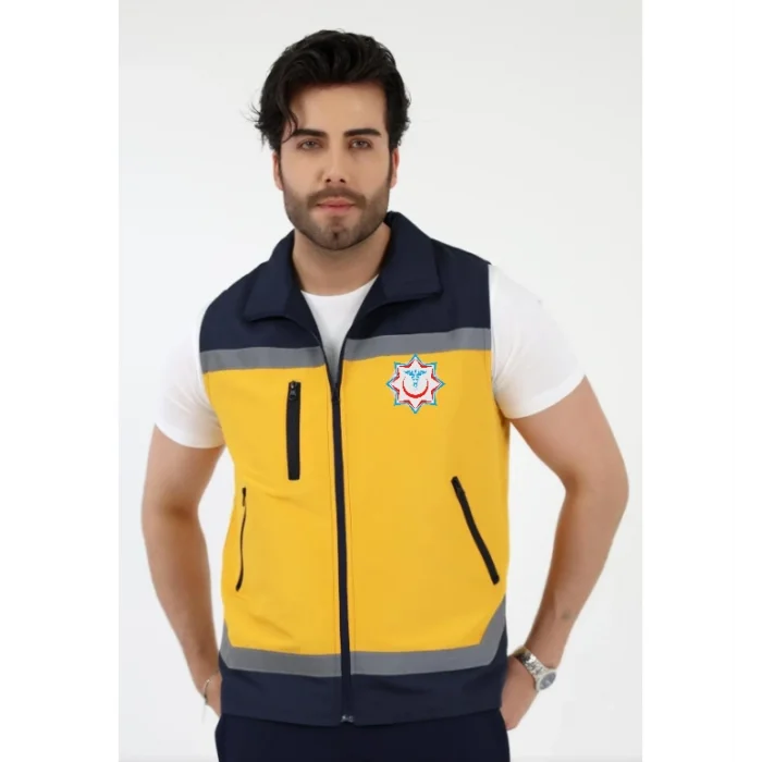 Təcili Yardım UNİSEX Yazlık REFLEKTÖRLÜ Yelek - Sarı