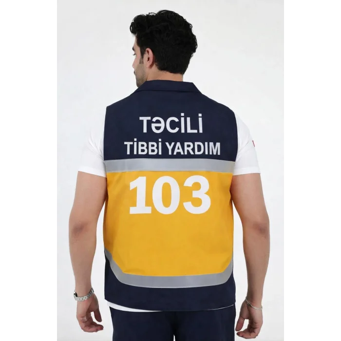 Təcili Yardım UNİSEX Yazlık REFLEKTÖRLÜ Yelek - Sarı