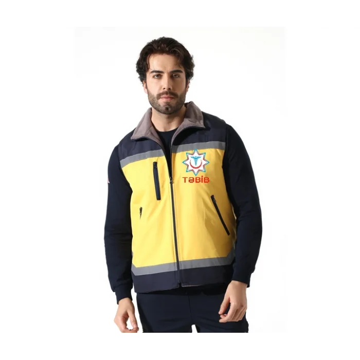Təcili Yardım UNİSEX Kışlık REFLEKTÖRLÜ Yelek - Sarı