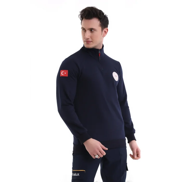 ( OUTLET ) Paramedik Balıkçı Yaka Sweat - Lacivert
