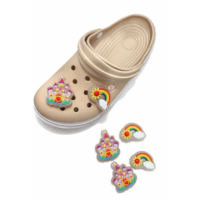 Ledli Yanıp Sönen 4Lü Terlik Süsü Üç Boyutlu/Işıklı /jibbitz