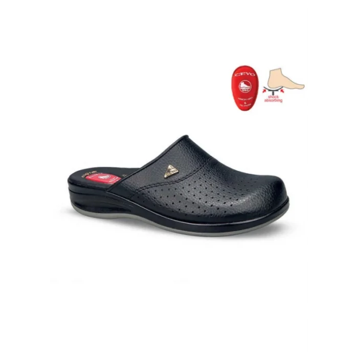 Ceyo 9844 Flex-1 Kadın Sabo Terlik - Siyah