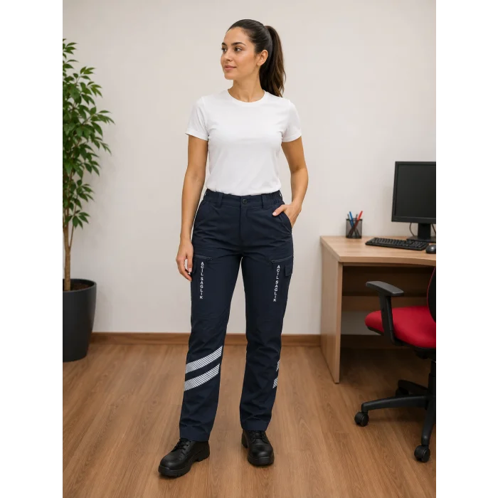Acil Sağlık Paramedik Outdoor Yazlık Kadın Pantolon - Lacivert
