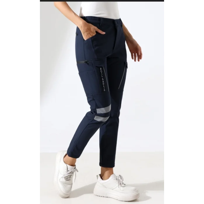 Acil Sağlık Soft Shell Outdor Kışlık Kadın Pantolon - Lacivert