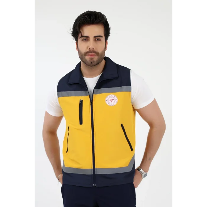 Acil Sağlık Unisex Yazlık Yelek - Sarı