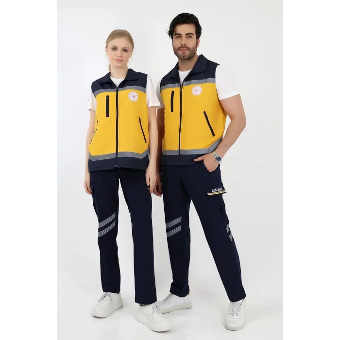Acil Sağlık Unisex Yazlık Yelek - Sarı