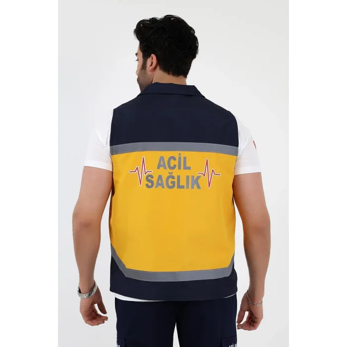 Acil Sağlık Unisex Yazlık Yelek - Sarı