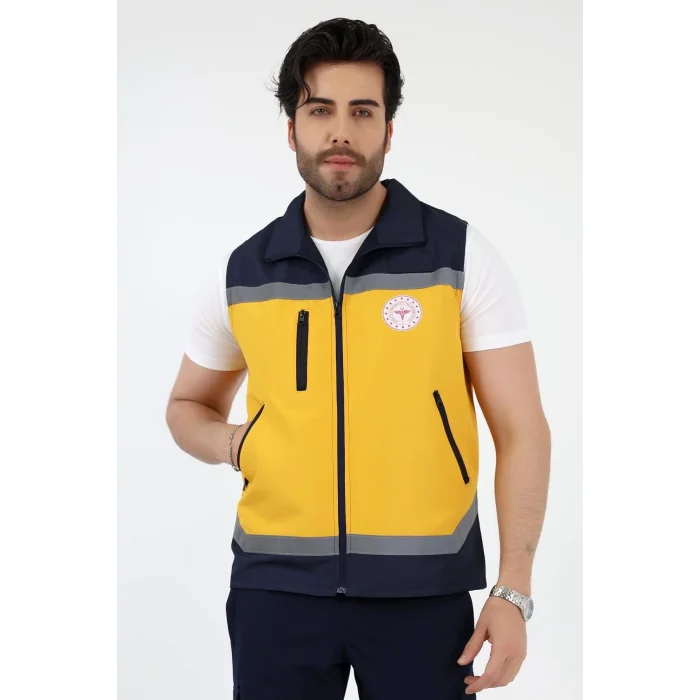Acil Sağlık Unisex Yazlık Yelek - Sarı