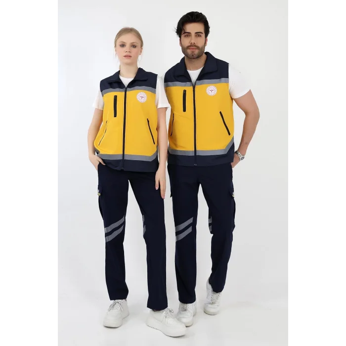 Acil Sağlık Unisex Yazlık Yelek - Sarı
