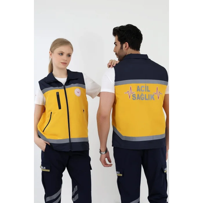 Acil Sağlık Unisex Yazlık Yelek - Sarı