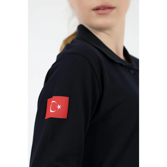 Acil Sağlık Yakalı Tshirt Tunik Nakışlı - Lacivert