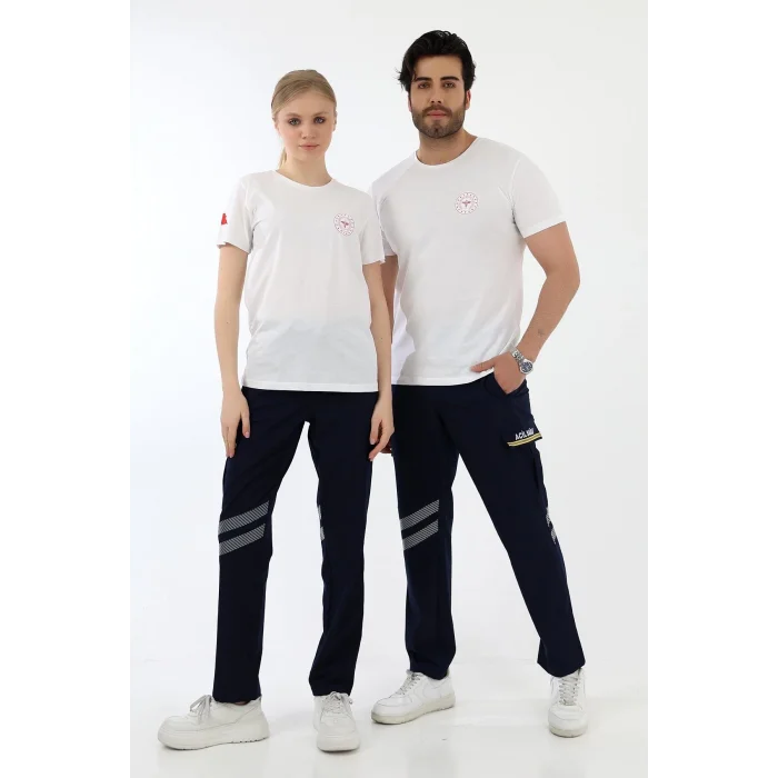 Acil Sağlık Yuvarlak Yaka Penye Kısa Kol Tshirt - Beyaz