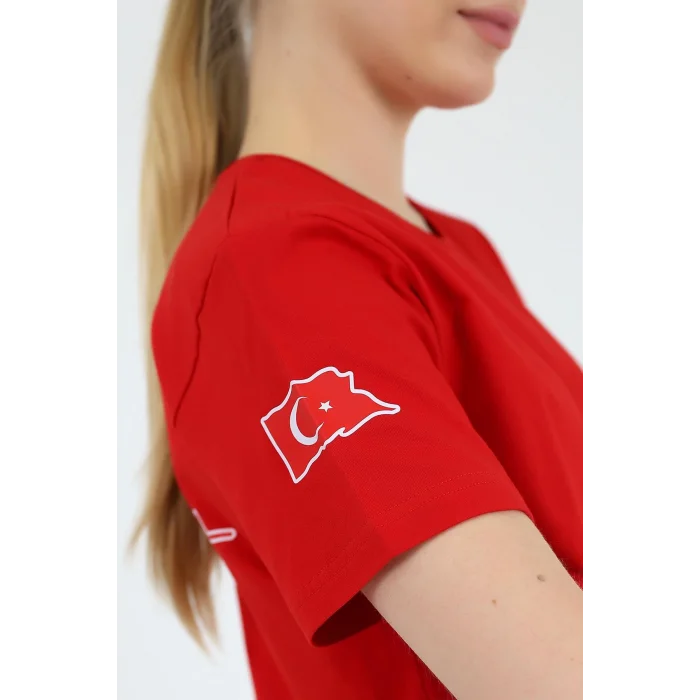 Acil Sağlık Yuvarlak Yaka Penye Kısa Kol Tshirt - Kırmızı