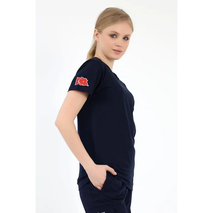 Acil Sağlık Yuvarlak Yaka Penye Kısa Kol Tshirt - Lacivert