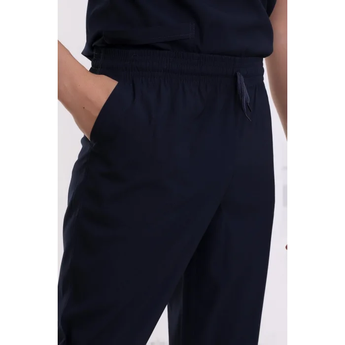 Alpaka Unisex Pantolon Bel Lastikli - Lacivert