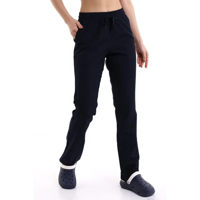 Alpaka Unisex Pantolon Bel Lastikli - Lacivert