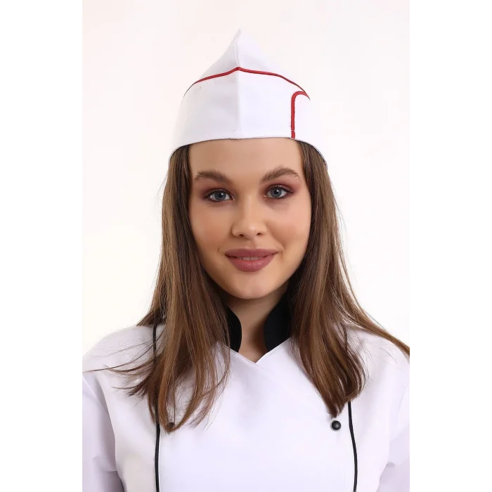 Aşçı Kayık Kep - Beyaz Kırmızı Biye