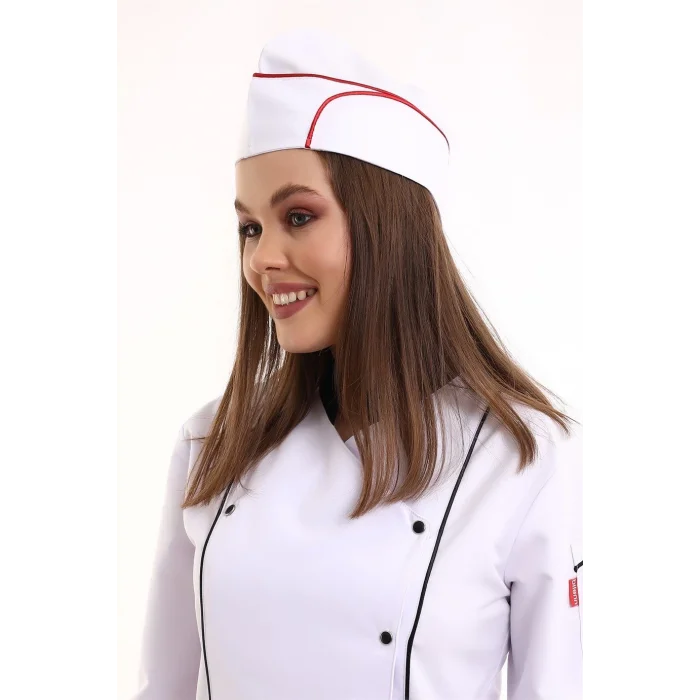 Aşçı Kayık Kep - Beyaz Kırmızı Biye