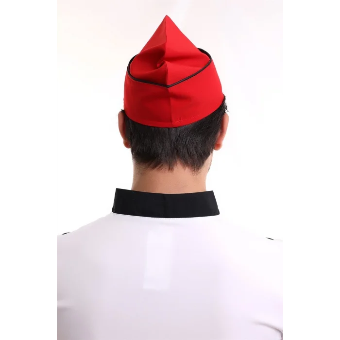 Aşçı Kayık Kep - Kırmızı Siyah Biyeli