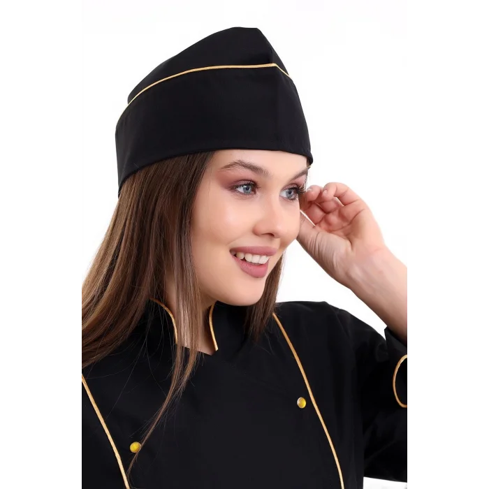 Aşçı Kayık Kep - Siyah-Sarı Biye