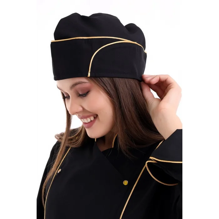 Aşçı Kayık Kep - Siyah-Sarı Biye