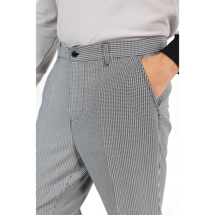 Aşçı Pantolon - 209 Kaz Ayağı Siyah-Beyaz