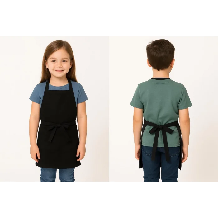 Askılı Çocuk Önlüğü 1 No - 48 Siyah