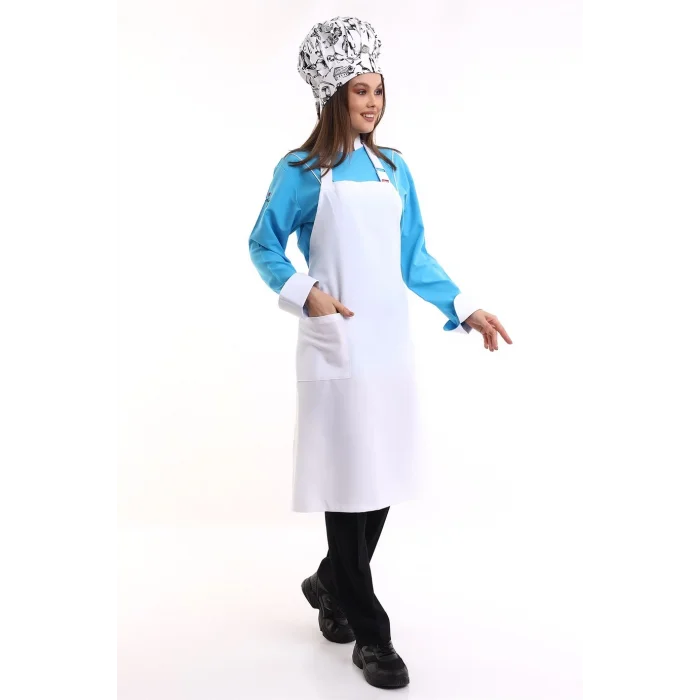 Askılı Önlük Cepli - 171 Beyaz